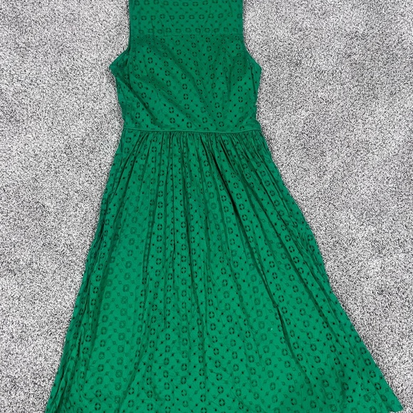 J Crew Eyelet Sleeveless 100% Cotton Lined Buttoned Shirt Dress Women’s Size 2 T - Picture 12 of 13